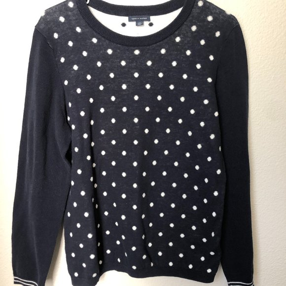 Tommy Hilfiger Crew Neck Polka Dot Sweater - Picture 1 of 3